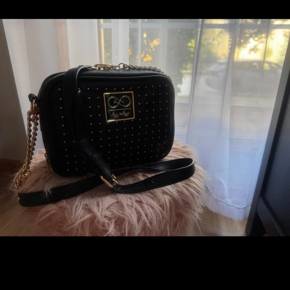 Black Studded Women's Bag - Picture 8 of 13